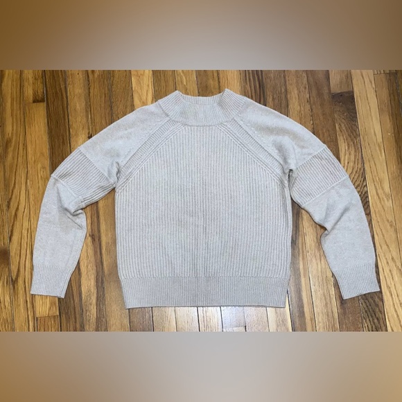 Lochleven 100% Cashmere Oatmeal Robbed Crewneck Sweater Jumper Shirt Top Size S - Picture 6 of 8